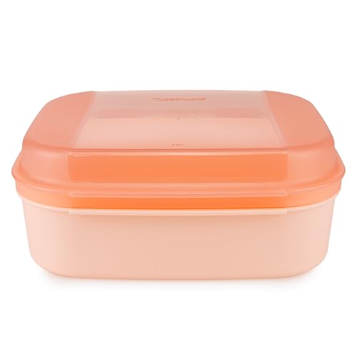 Tupperware Naschkätzchen 1,4 L lachs Bellevue Vorratshaltung Vorrat Apollo Brotdose Keksdose Vorratsdose (inkl. Trinkbecher) von Tupperware