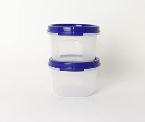 Tupperware New Eidgenossen Circular Blau/Transparent 2X 200ml Kaffeepads Vorratsdose + Hängelöffel Apricot von Tupperware