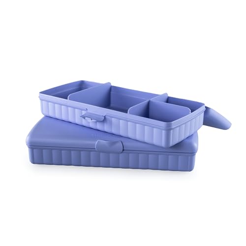 Tupperware Pausenbuffet (2) 940ml Brotdose Lunchbox Flieder Snackbox 4-fach Einteil. (inkl. Diamant 500 ml) von Tupperware