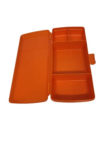 Tupperware Pausenbuffet XL Brotdose mit Einteilung mit 4 getrennten Fächern Clevere Pause (orange) von Tupperware