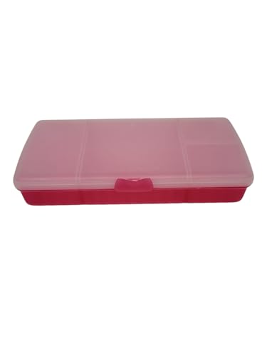 Tupperware Pausenbuffet XL Brotdose mit Einteilung mit 4 getrennten Fächern Clevere Pause (pink) von Tupperware