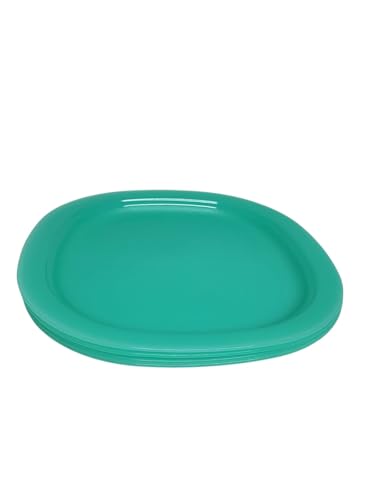 Tupperware Picknick Teller 4er Set wiederverwendbar Wohnmobil Lunch Plates grün türkis von Tupperware