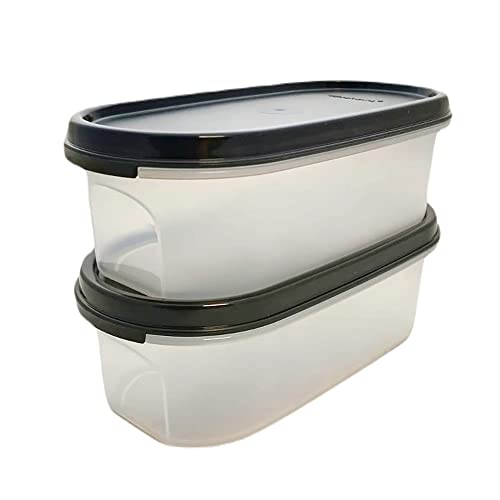 Tupperware SET (2) Eidgenossen 500 ml ohne Schütte Trockenvorrat Modular schwarz von Tupperware