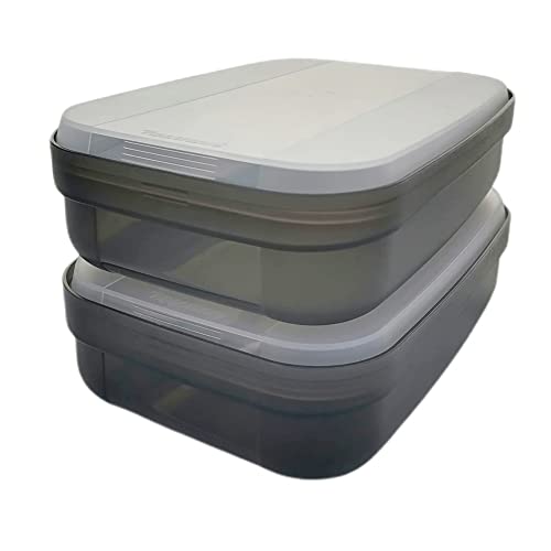 Tupperware SET (2) Swing Box 700 ml schwarz Vorratshaltung Vorrat Behälter Dose von Tupperware