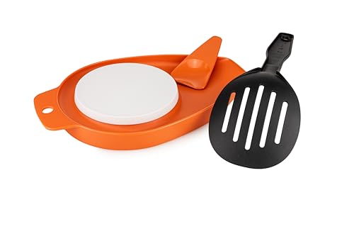 Tupperware Schneidebrett Mamsell mit Spachtel Tapferes Helferlein Orange + Pfannenwender Schwarz von Tupperware