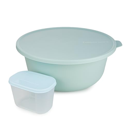 Tupperware Schüssel Aloha 4 l Mint Servierschüssel Salatschüssel Backschüssel (inkl. Kühlschranksystem 300 ml) von Tupperware