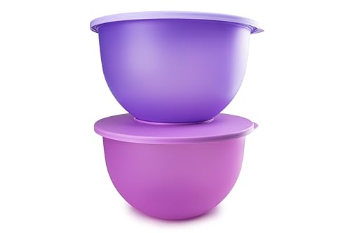 Tupperware Schüssel Junge Welle Servierschüssel Servier Schale 4,3 L flieder + 4,3 L lila von Tupperware