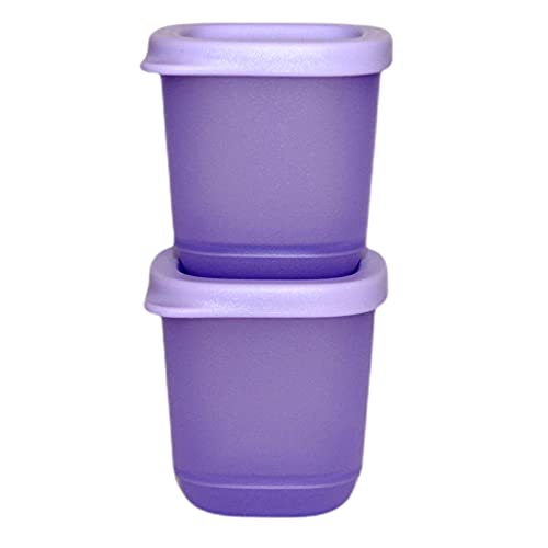 Tupperware Set 2X 110 ml Eisscholle Cubix Gefrier-Behälter Gefrierbehälter Flieder lila von Tupperware