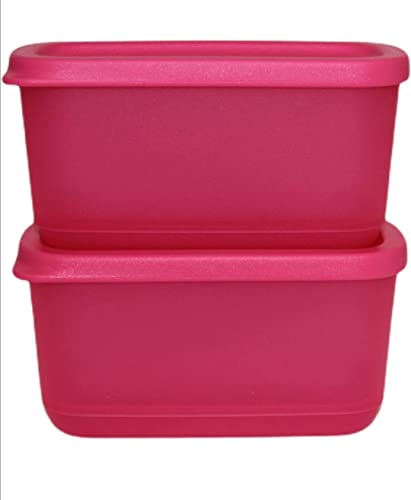 Tupperware Set 2X 250 ml Eisscholle Cubix Gefrier-Behälter Gefrierbehälter Brombeere dunkel pink von Tupperware