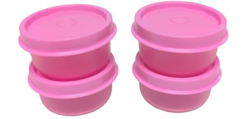 Tupperware Smidgets-Behälter klein Mini 28 ml mit Deckel 28ml 4 Stück Smidgets Wichtel (pink) von Tupperware