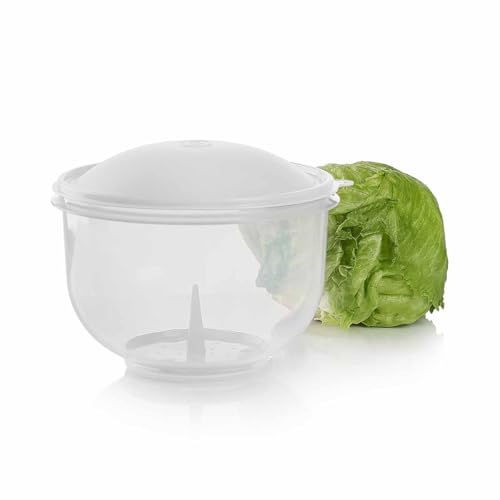 Tupperware Super Crisp It Salatbehälter, Weiß: Rechteckig, BPA-frei, Flip-Top, 2.9 l, 22.23 cm x 16.51 cm x 16.51 cm, modern von New Tupperware