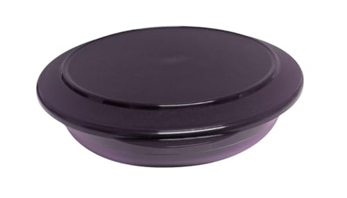 Tupperware Tafelperle Exclusiv mit Deckel Salatbar Servierschüssel 1300ml Clear Buffet Perle Salatschüssel (transparent lila 1,3 Liter) von Tupperware