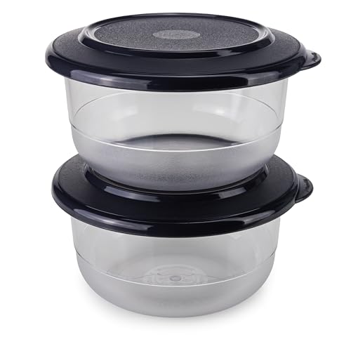 Tupperware Tafelperle Servierschüssel anthrazit 2x 450 ml Salatschüssel Snackschüssel Schüssel von Tupperware