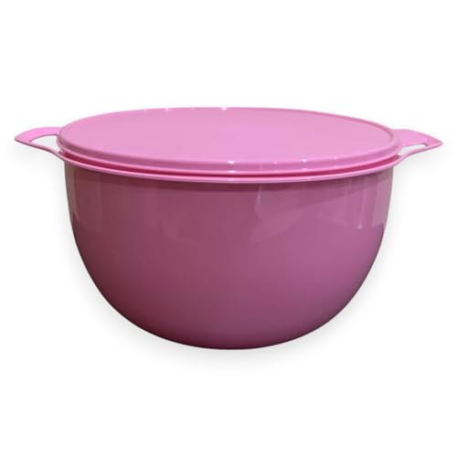 Tupperware Thatsa Mega Bowl Rührschüssel 42 Tassen 10L rosa mit passendem Deckel von Tupperware