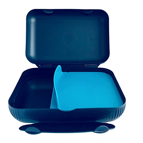 Tupperware To Go Lunch-Box dunkelblau blau türkis mit Trennung Brotbox Sandwich Dose Tupperware To Go Lunch-Box dunkelblau blau türkis mit Trennung Brotbox Sandwich Dose von Tupperware