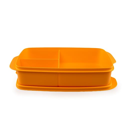 Tupperware To Go Lunchbox Clevere Pause 1 L Orange mit Trennwand (inkl. 1x Bio Saatgut) von Tupperware