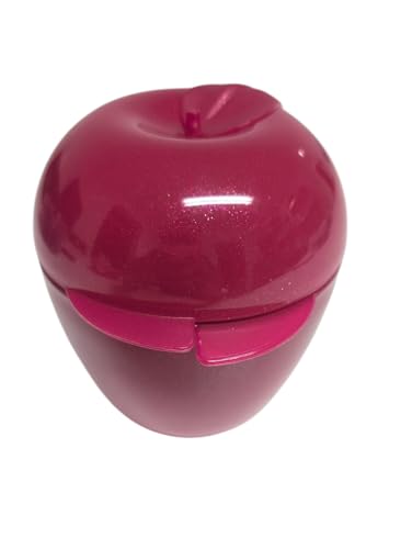 Tupperware To Go Obstbox Dose Box Obst Gemüse Dose mit Scharnier (rot Apfel Glitzer) von Tupperware