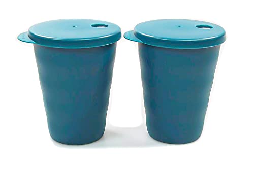 Tupperware Trinkhalmbecher Junge Welle 330 ml (2) türkisgrün Trinkhalm Becher 38045 von Tupperware