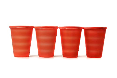 Tupperware Trinkhalmbecher Junge Welle 330 ml orange (4) Trinkhalm Becher von Tupperware