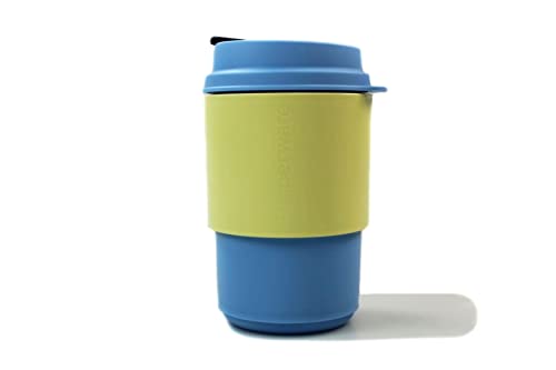 Tupperware to Go Becher 350 ml hellblau/gelb Kaffeebecher von Tupperware