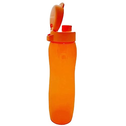 Tupperware to Go Eco Easy Trinkflasche 750 ml orange Clipverschluss und mit Henkel rund und schmal Flasche EcoEasy Öko von Tupperware