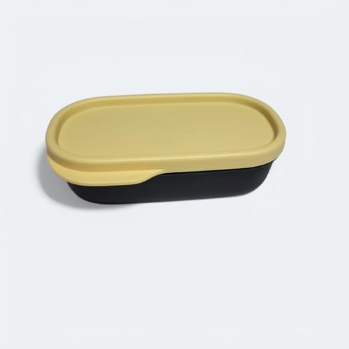 Tupperware to Go Lunchbox Clevere Pause 120ml Brotdose mit Trennwand Eco+ Schule (gelb schwarz 120ml) von Tupperware