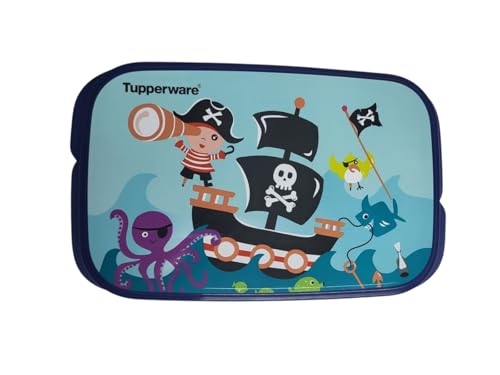 Tupperware to Go Lunchbox Clevere Pause 550 ml Brotdose mit Trennwand Eco+ Schule (590ml Pirat) von Tupperware