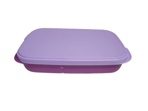 Tupperware to Go Lunchbox Clevere Pause 590 ml Brotdose mit Trennwand Eco+ Schule (violett lila 590ml) von Tupperware