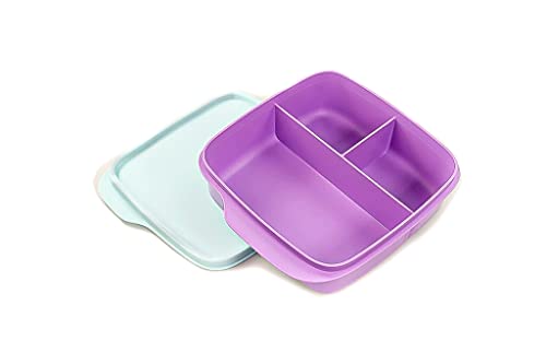 Tupperware to Go Lunchbox Clevere Pause 550 ml lila hellblau mit Trennwand 36167 von Tupperware