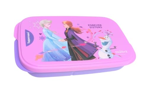 Tupperware to Go Lunchbox Clevere Pause 590 ml Brotdose mit Trennwand Eco+ Schule (Eiskönigin lila) von Tupperware