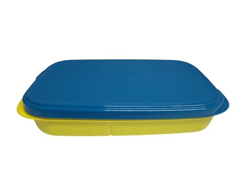 Tupperware to Go Lunchbox Clevere Pause 550 ml Brotdose mit Trennwand Eco+ Schule (gelb türkis 590ml) von Tupperware