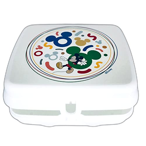 Tupperware to Go Twin Eco+ Motiv Mickey Mouse Minnie Disney weiß bunt Brotdose Sandwich Box Behälter Kindi Twin Kind Kindergarten Schule von Tupperware