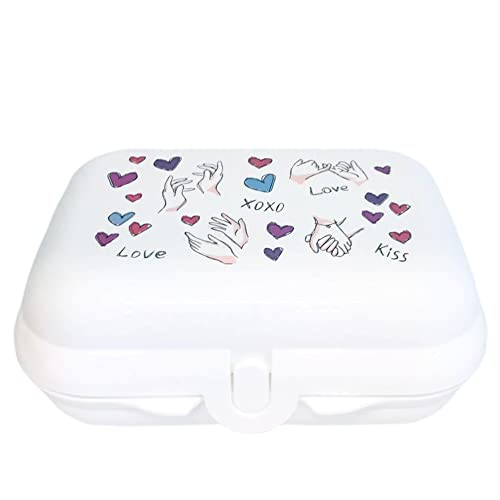 Tupperware to Go Twin weiß Love Kiss Brotdose Sandwich Box Behälter Kindi Twin Kind Kindergarten Schule Dose klein Größe 2 von Tupperware