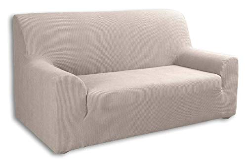 Tural – Beige Elastischer Sofabezug 1 Sitzer (Sessel Größe) (70-100cm) Valeta. Sofa-Überwürfe Sesselbezug Sesselhusse Sofaüberwurf. Erhältlich Größen. von Tural