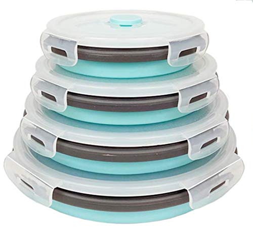 4 Stück Runden Silikon zusammenklappbaren Container Faltbare Frischhalteboxen Brotdosen aus Silikon Faltbare Silikon Brotbox Faltbare Silikon Vorratsdosen-Sets leicht zu tragen frischhaltedosen Set 4 Stück Runden Silikon zusammenklappbaren Container Faltbare Frischhalteboxen Brotdosen aus Silikon Faltbare Silikon Brotbox Faltbare Silikon Vorratsdosen-Sets leicht zu tragen frischhaltedosen Set von TurboEU