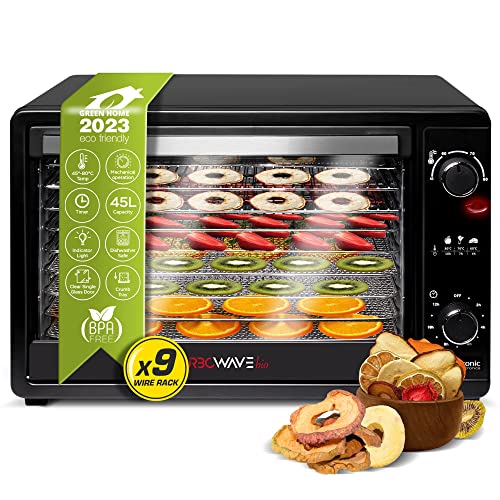 TurboTronic By Z-LINE TurboWave Bio Dörrgerät komplett aus Metall, 45 Liter, 9X Einlegeboden, inkl. Timer und Rezeptheft (45 Liter) von TurboTronic By Z-LINE