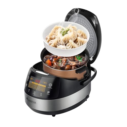 TurboTronic TT-DMC22 Multikocher | 5L Kapazität | 15 Programme | 860W Elektrischer Schon- und Dampfgarer & Reiskocher | Automatische Warmhaltefunktion | Multivarka | Digitale Kochmaschine von TurboTronic By Z-LINE