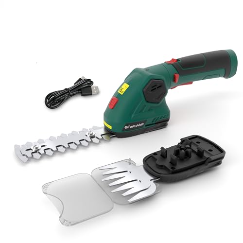 TurboVolt Strauchschere Elektrisch Akku Kabellose Handliche Heckenscher 8.0 V 2000 mA/h 2 Verschiedene Messer Schnittbreite 9.5 cm Schnittlänge 14.5 cm mit Akku und Ladegerät TurboVolt Strauchschere Elektrisch Akku Kabellose Handliche Heckenscher 8.0 V 2000 mA/h 2 Verschiedene Messer Schnittbreite 9.5 cm Schnittlänge 14.5 cm mit Akku und Ladegerät von TurboVolt