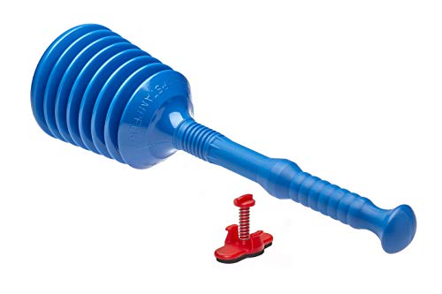 TURBO PRODUKTE Turbo Stampfer Blau inkl. Überlaufdichtung - Pömpel rohrfrei -Saugglocke für jeden Abfluss - max. Saugkraft - 5-faches Ansaugvolumen von TURBO PRODUKTE