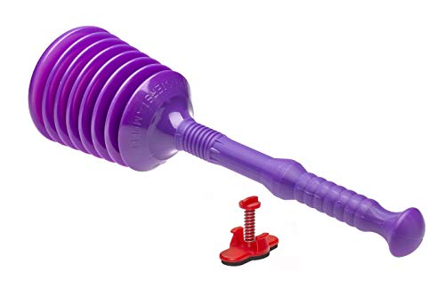 TURBO PRODUKTE Turbo Stampfer Lila inkl. Überlaufdichtung - Pömpel rohrfrei -Saugglocke für jeden Abfluss - max. Saugkraft - 5-faches Ansaugvolumen von TURBO PRODUKTE