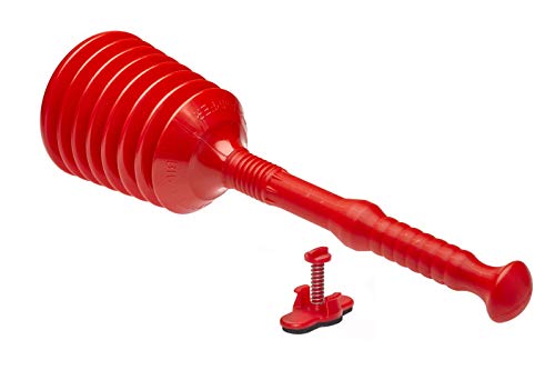 TURBO PRODUKTE Turbo Stampfer Rot inkl. Überlaufdichtung - Pömpel rohrfrei -Saugglocke für jeden Abfluss - max. Saugkraft - 5-faches Ansaugvolumen von TURBO PRODUKTE