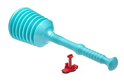 TURBO PRODUKTE Turbo Stampfer Türkis inkl. Überlaufdichtung - Pömpel rohrfrei -Saugglocke für jeden Abfluss - max. Saugkraft - 5-faches Ansaugvolumen von TURBO PRODUKTE