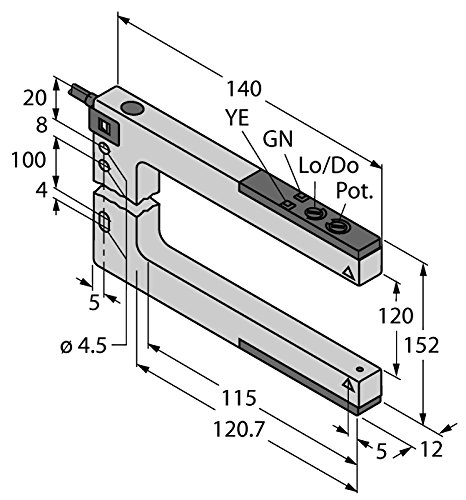 3074985 - SLM120B6, Opto Sensor Gabellichtschranke von Turck