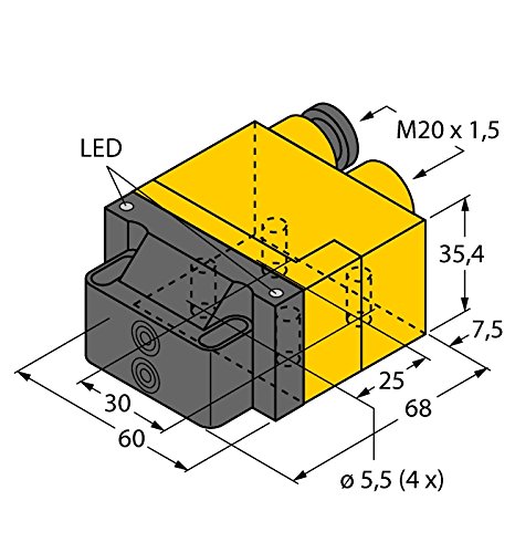 4290004 - NI4-DSU26TC-2ADZ30X2, Induktiver Doppelsensor für Schwenkantriebe von Turck