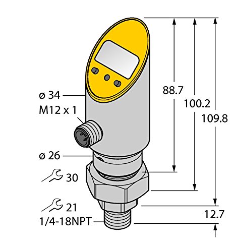 6832667-PS250R-503-2UPN8X-H1141,Drucksensor (verdrehbar) von Turck