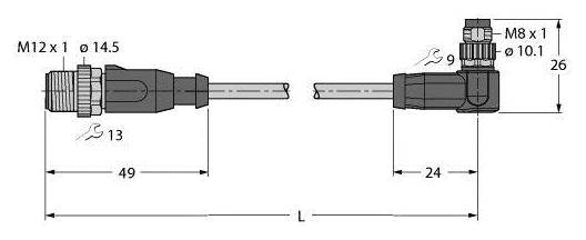 Turck 100004738 Sensor /Aktor Steckverbinder Steckverbinder Konfektioniert 1 St. B-Ware von Turck