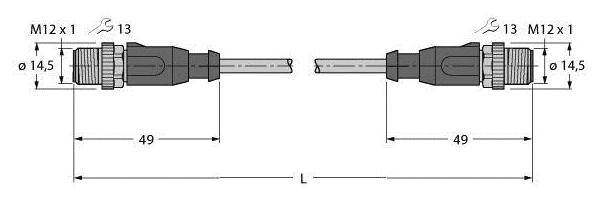 Turck 6441404 Sensor /Aktor Steckverbinder Konfektioniert Industriestecker B-Ware von Turck