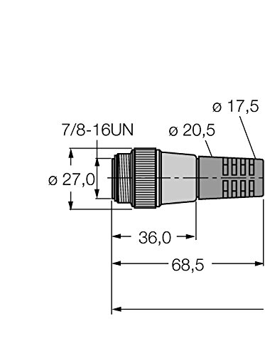 Turck 6602052-RSM-RKM5711-6M,Busleitung f. CAN (DeviceNetÂ™,CANopen) PVC-Kabelmantel von Turck