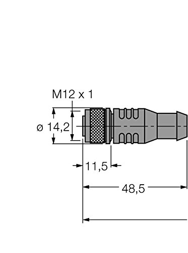 Turck 6602487-RKC572-1M,Busleitung f. CAN (DeviceNetÂ™,CANopen) PVC-Kabelmantel,Thin von Turck