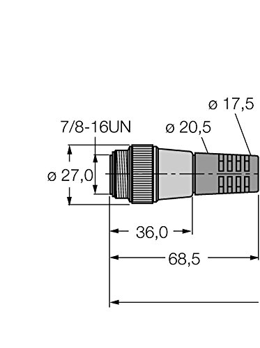 Turck 6605553-RSM-RKM5723-6M,Busleitung f. CAN (DeviceNet,CANopen) PUR-Kabelmantel von Turck